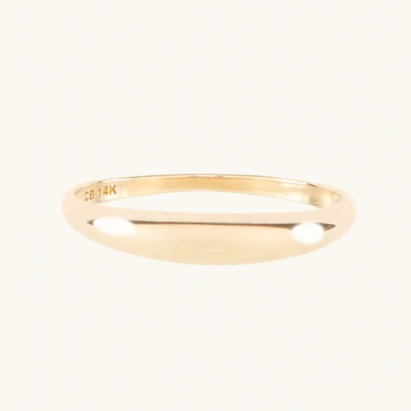 Petite Coupe Gold Dome Ring