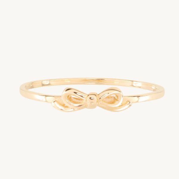 Toy Bow Gold Stacking Ring